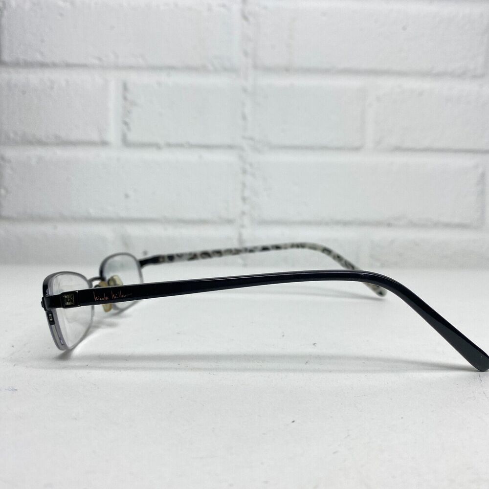 NICOLE MILLER AMOUR in Noir (Black) 49-19-135 Half Rimless Eyeglass Frames 2703 - Picture 3 of 8